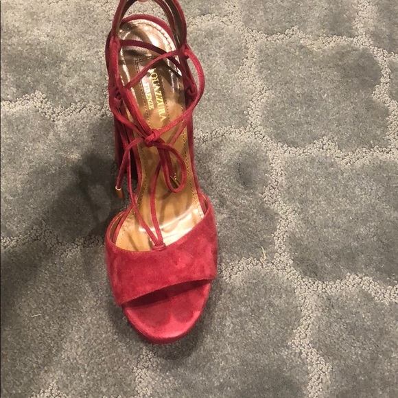 Aquazzura suede lace up platform - Picture 2 of 6